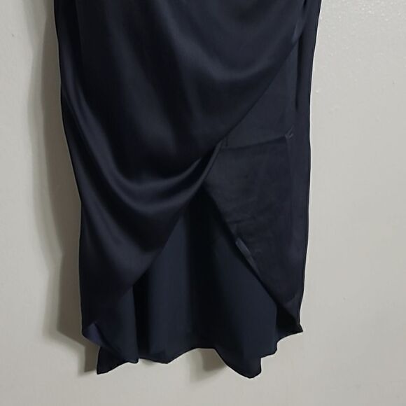 Showpo Nwt DAZZLING LIGHTS DRESS IN NAVY SATIN - Picture 5 of 15